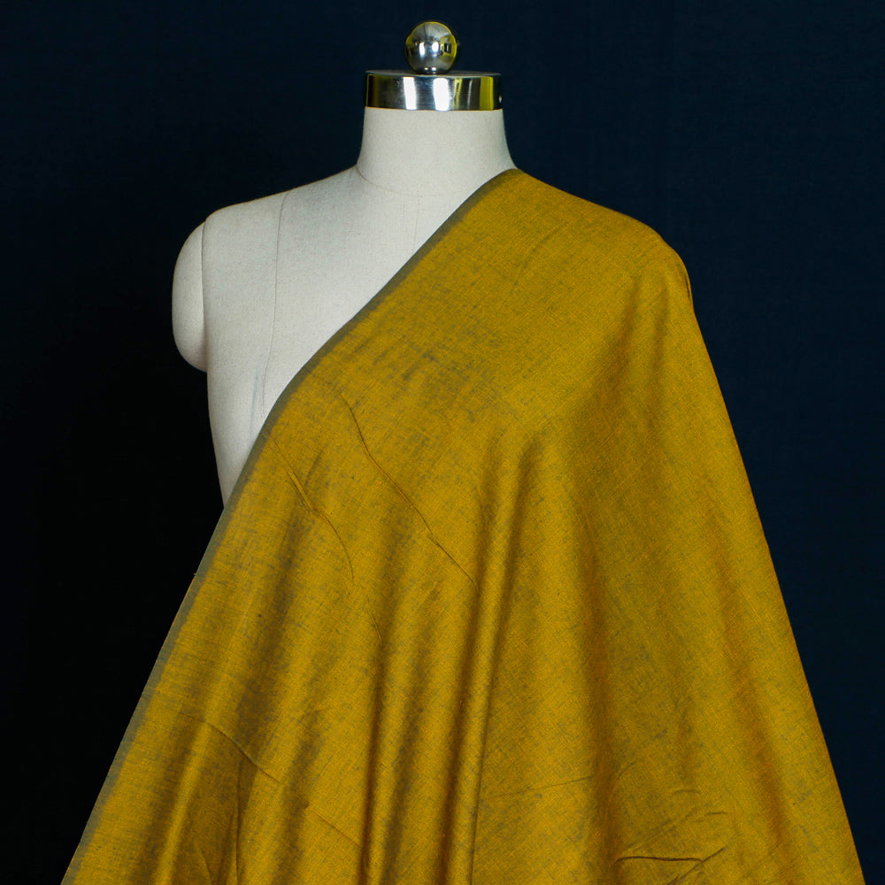 Mustard Yellow - Pochampally Handloom Plain Cotton Fabric