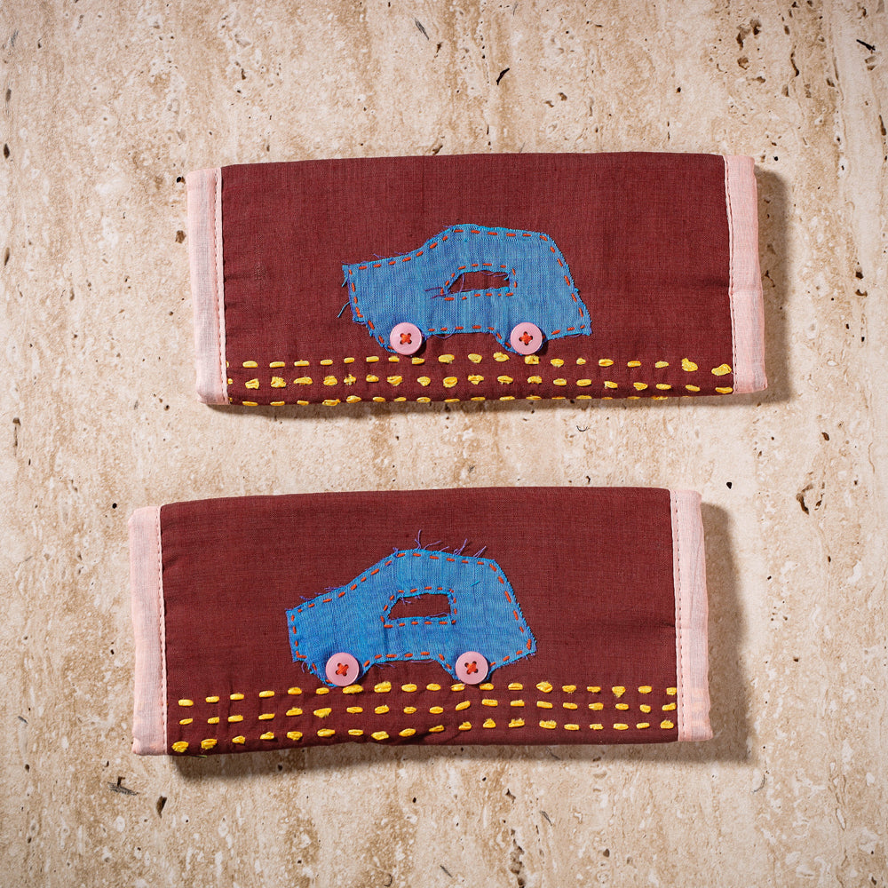 Handmade Fridge Handle / Seat Belt Cover by Jugaad (Set of 2)