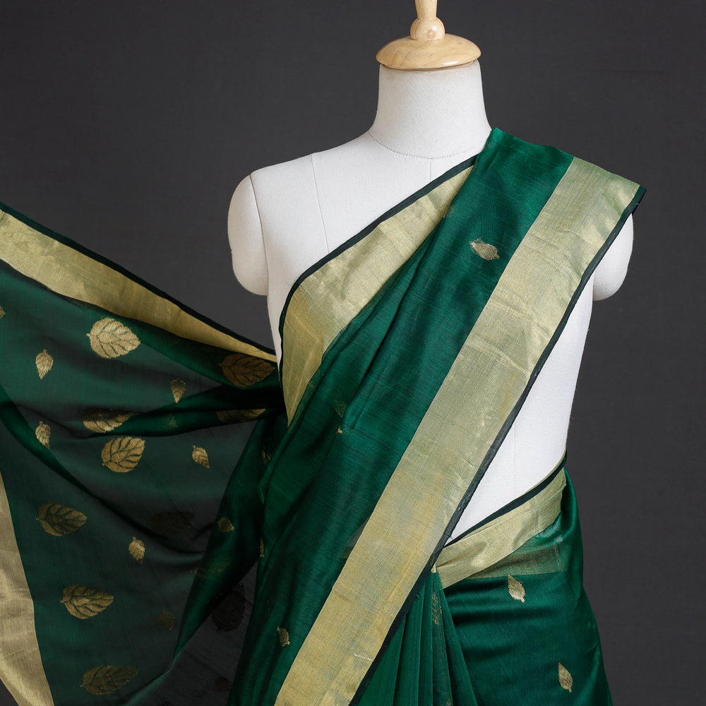 Traditional Chanderi Silk Handloom Zari Work Saree by Rauph Khan