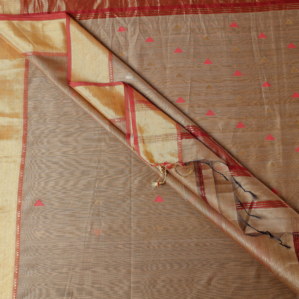 Traditional Chanderi Silk Handloom Zari Work Saree by Rauph Khan