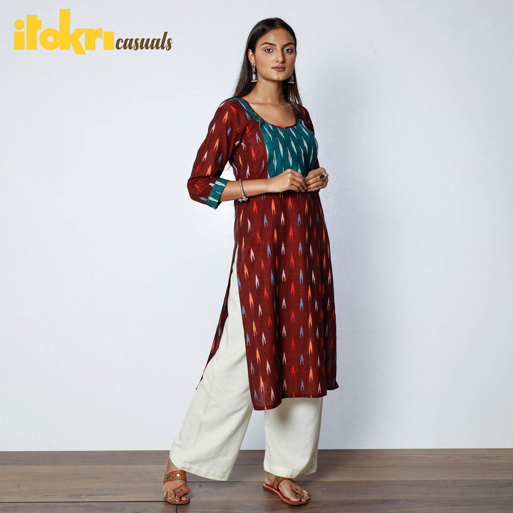 Casual Wear Regular Luxurious New Cotton Ikat Kurtis Special 190 Wash  Care Machine Wash