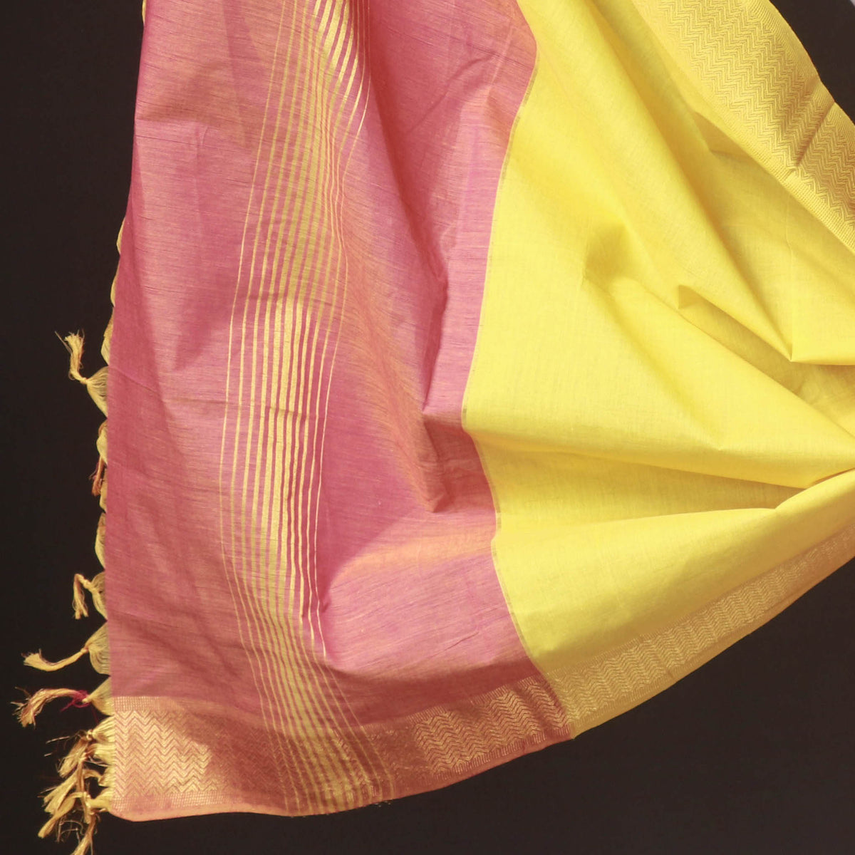 3pc Original Mangalagiri Handloom Cotton Checks Suit Material Set with Zari Border