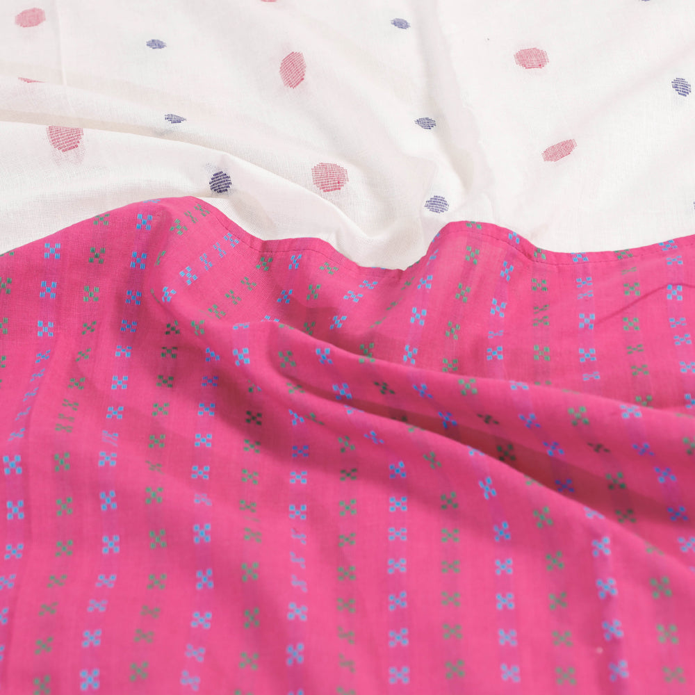 Jacquard Patchwork Cotton Double Bed Cover with Pillow Covers (106 x 83 in)