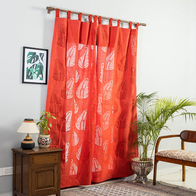 Applique Leaves Cutwork Door Curtain from Barmer (7 x 3.5 feet) (single piece)