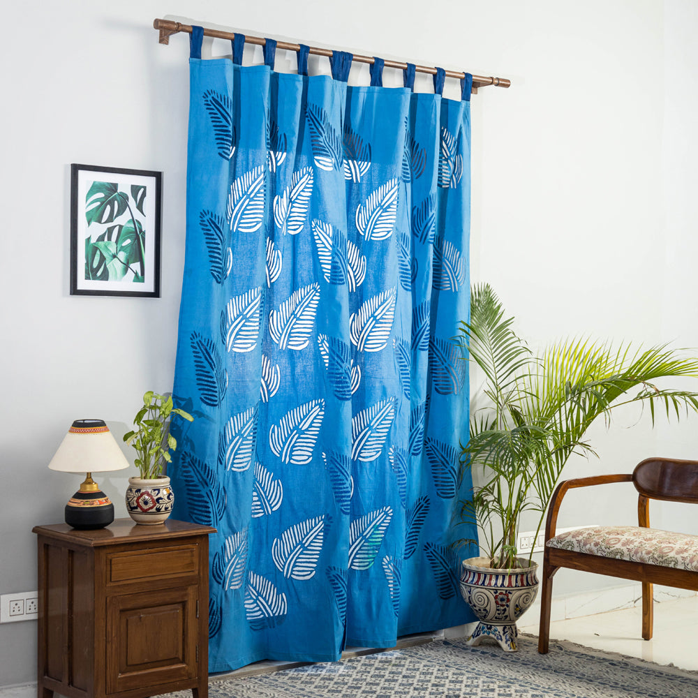 Applique Leaves Cutwork Door Curtain from Barmer (7 x 3.5 feet) (single piece)
