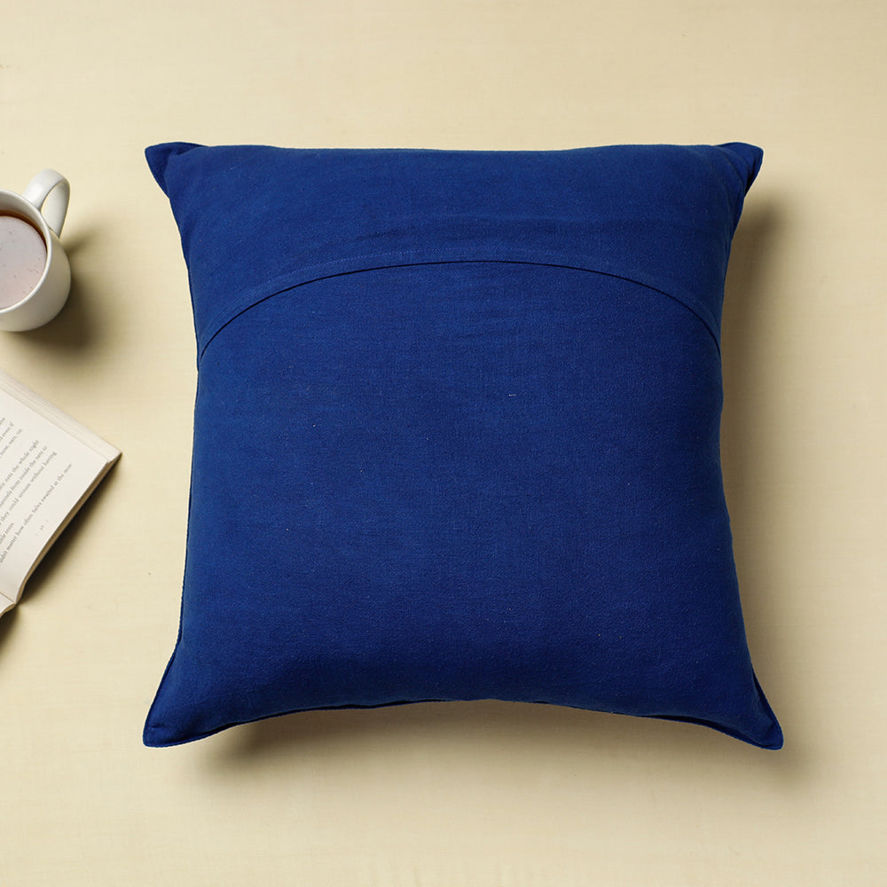 Urmul Kashida Stitch Handloom Cotton Cushion Cover (16 x 16 in)