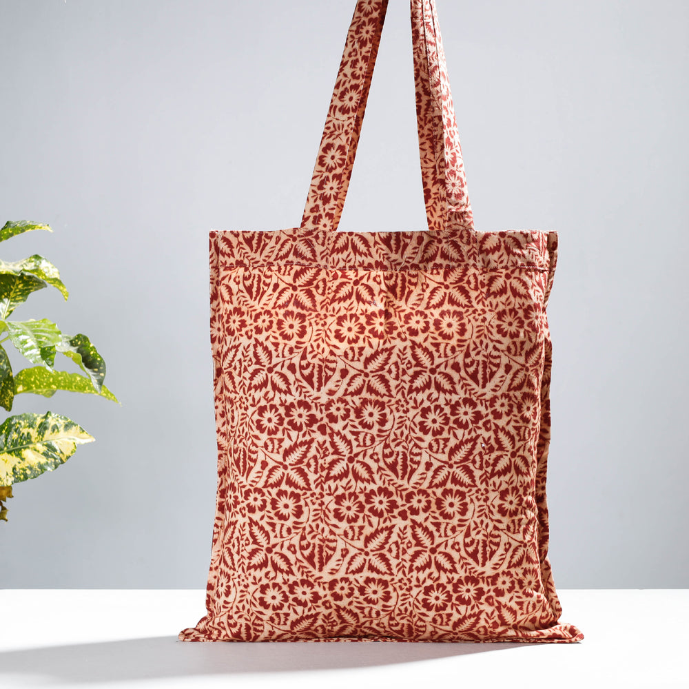Pedana Kalamkari Block Printed Natural Dyed Cotton Shopping Bag