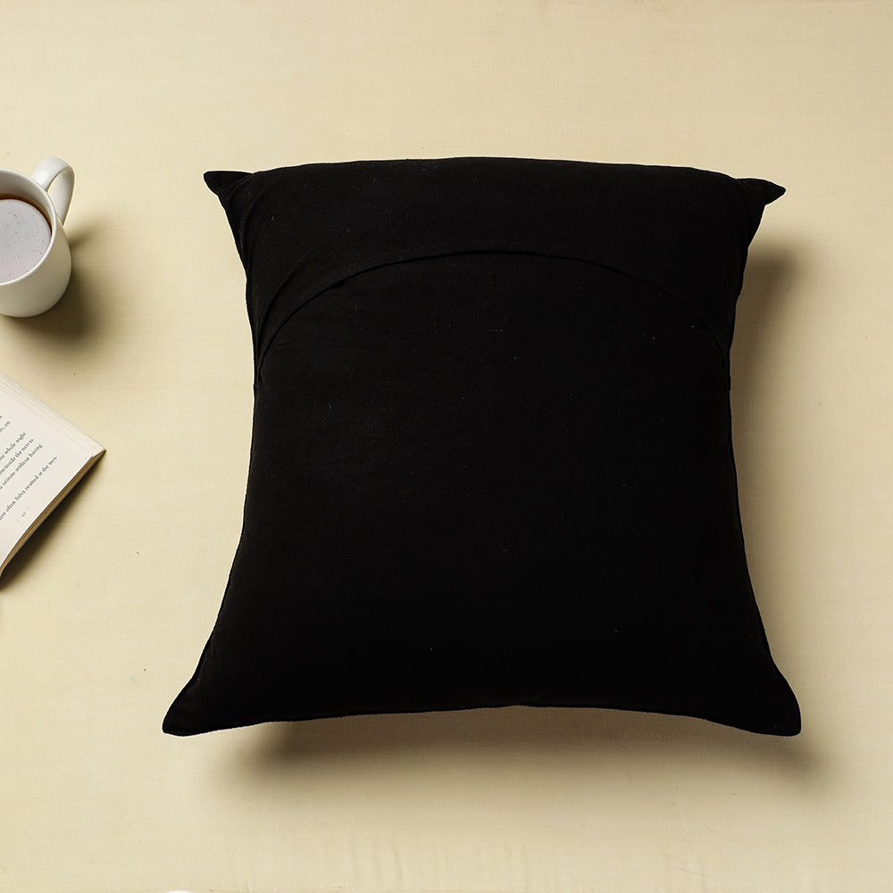 Urmul Kashida Stitch Handloom Cotton Cushion Cover (16 x 16 in)