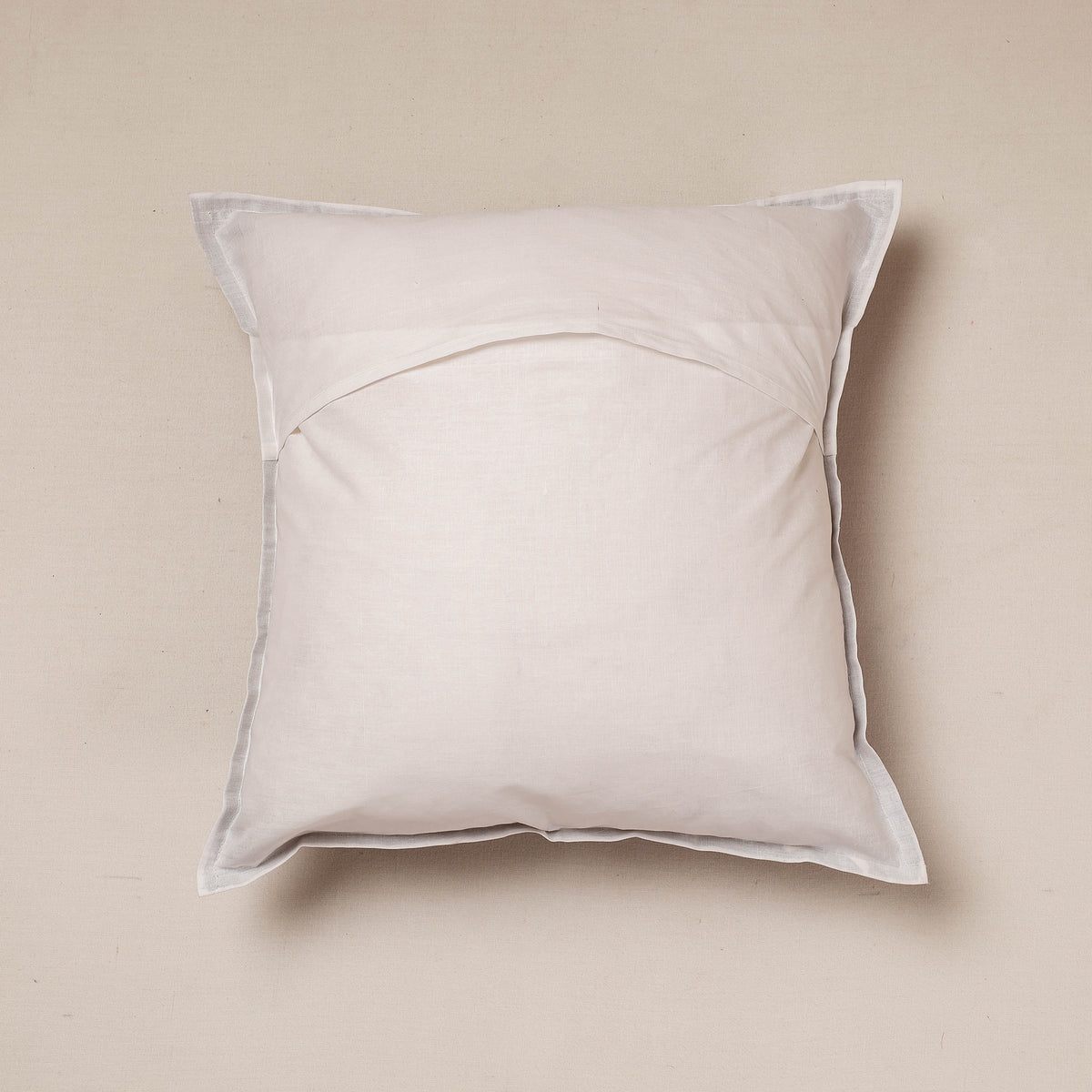 Applique Cut Work Cotton Cushion Cover (16 x 16 in)