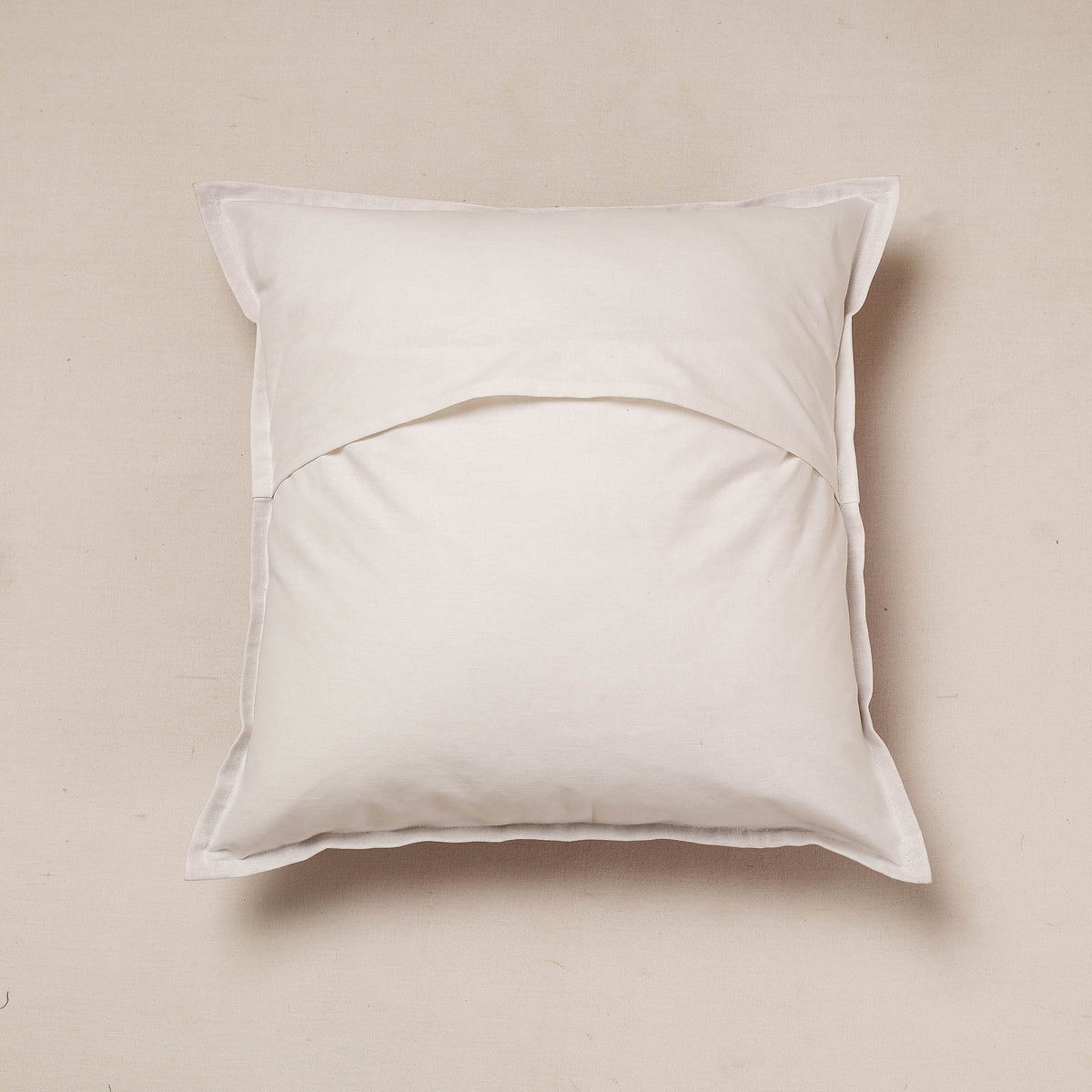 Applique Cut Work Cotton Cushion Cover (16 x 16 in)