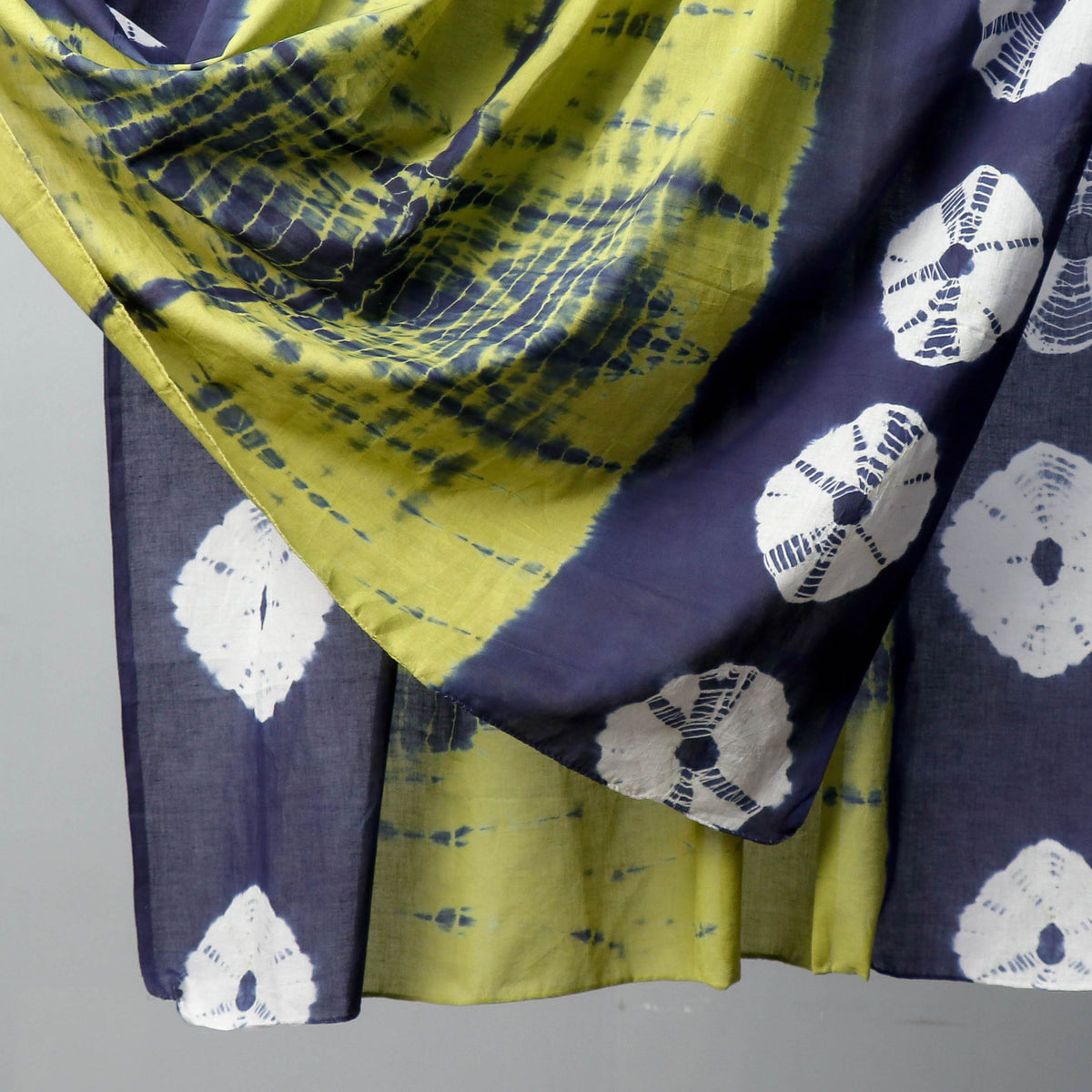 Shibori Tie-Dye Soft Cotton Dupatta/Wrap Sarong Pareo/Beach Wear