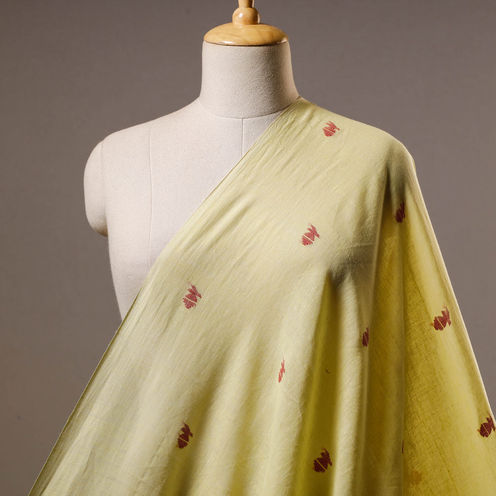 Burdwan Bengal Jamdani Buti Handloom Washed Cotton Fabric