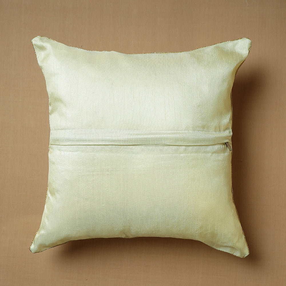 Banarasi Brocade Kinkhab Cushion Cover (16 x 16 in)