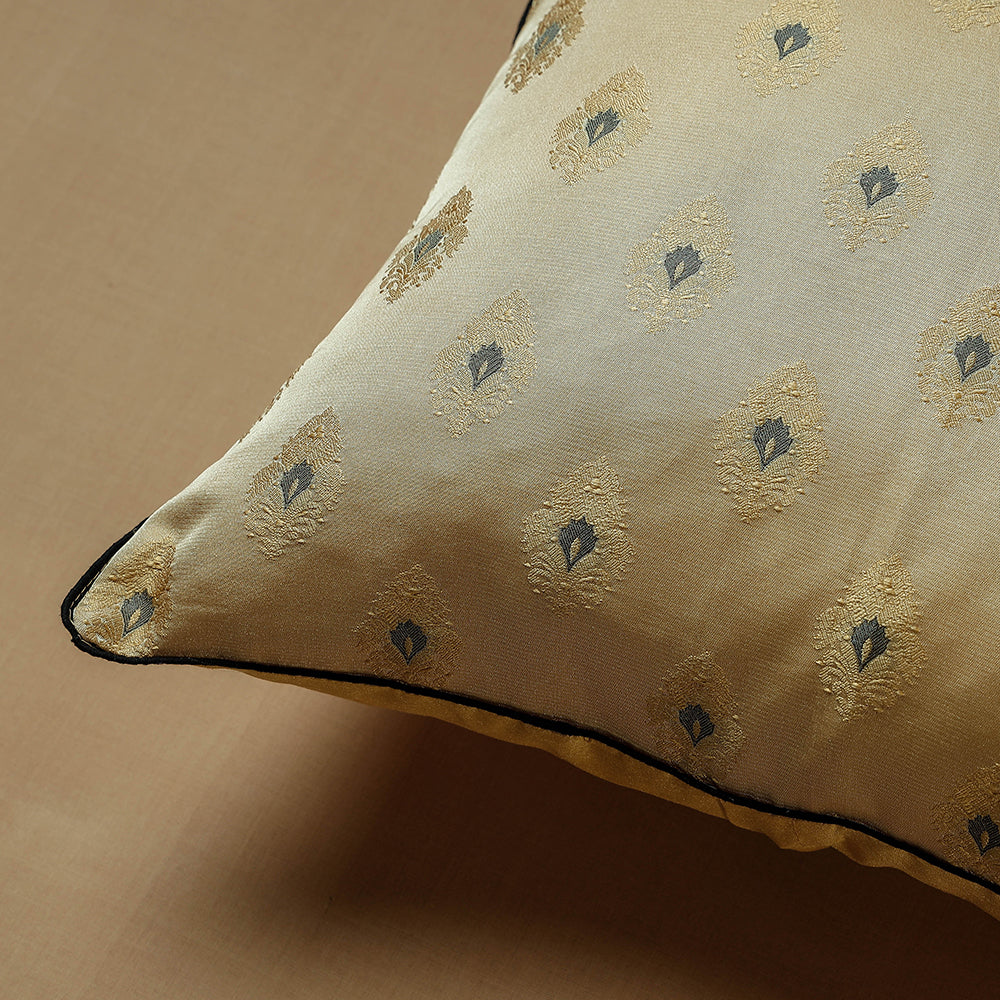 Banarasi Brocade Kinkhab Cushion Cover (16 x 16 in)