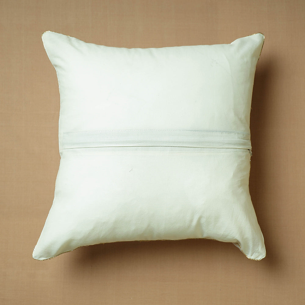 Banarasi Brocade Kinkhab Cushion Cover (16 x 16 in)