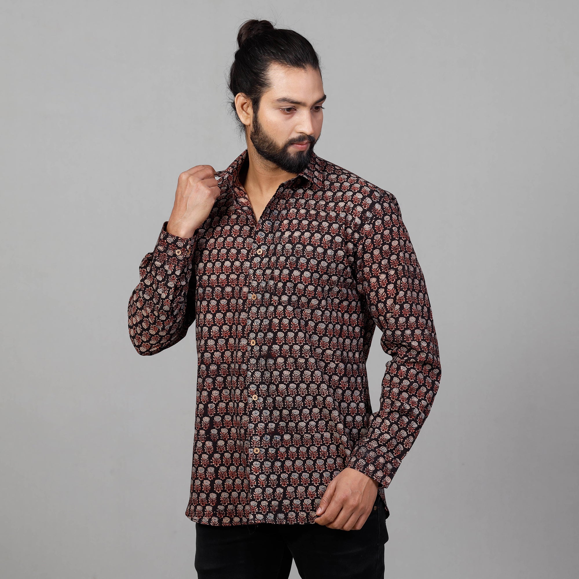 Sleeveless Multani Ajrakh Shirt