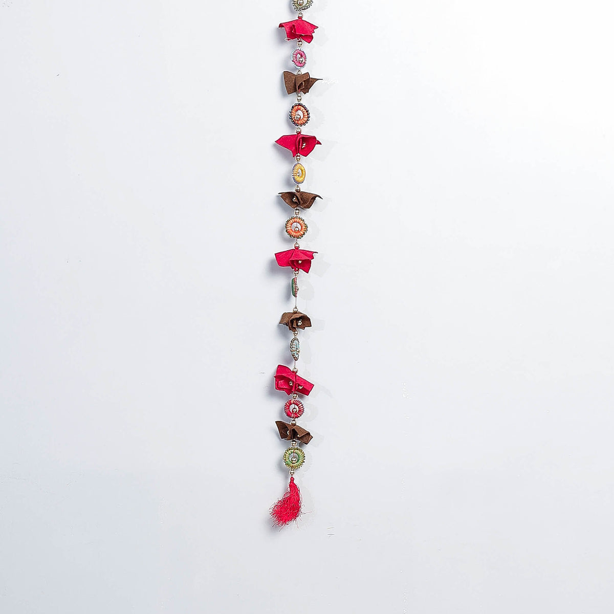 Flower - Handmade Felt &amp; Beadwork Wall Hanging
