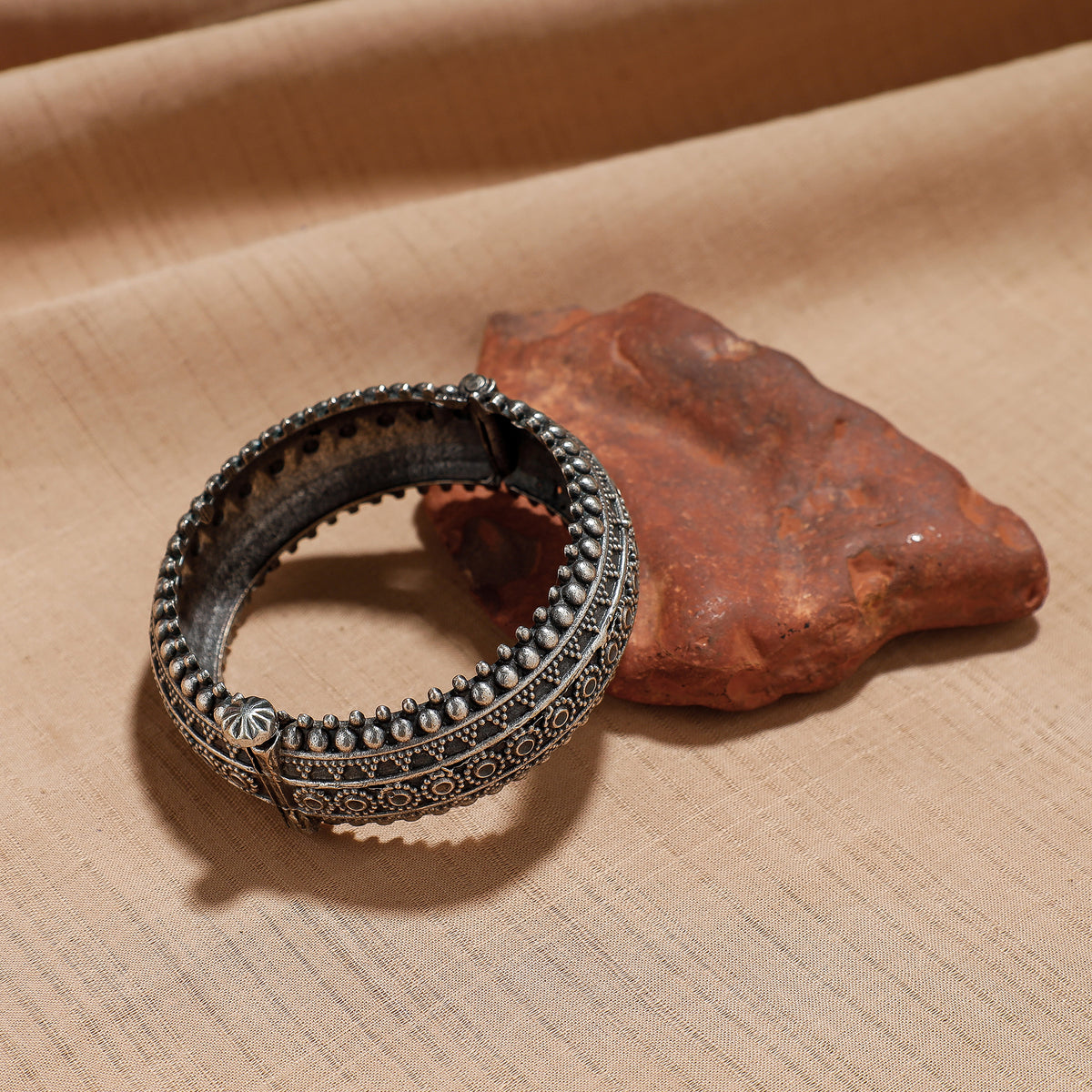 Antique Finish Oxidised German Silver Bangle / Kada / Bracelet