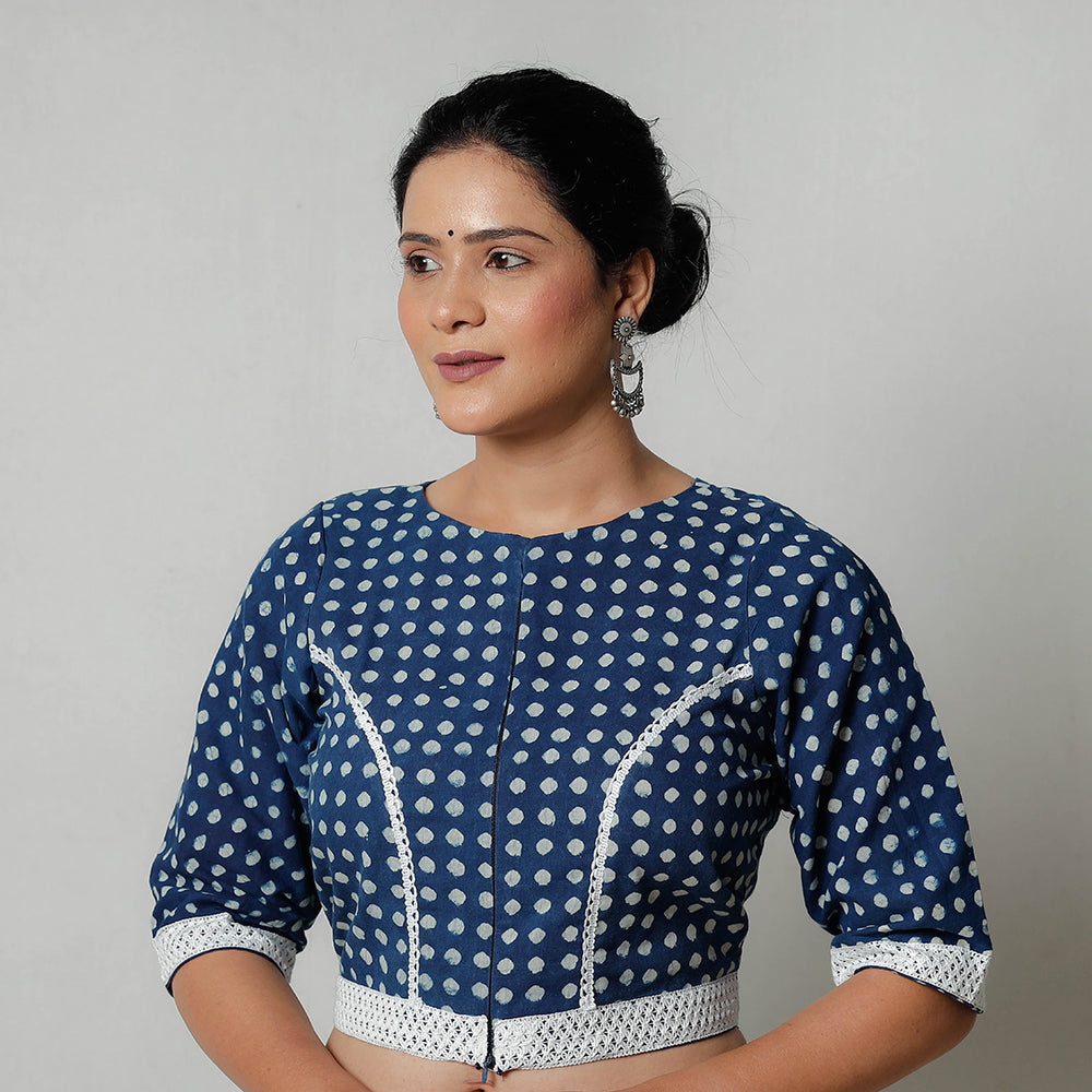 Bagru Dabu Block Printed Cotton Stitched Blouse
