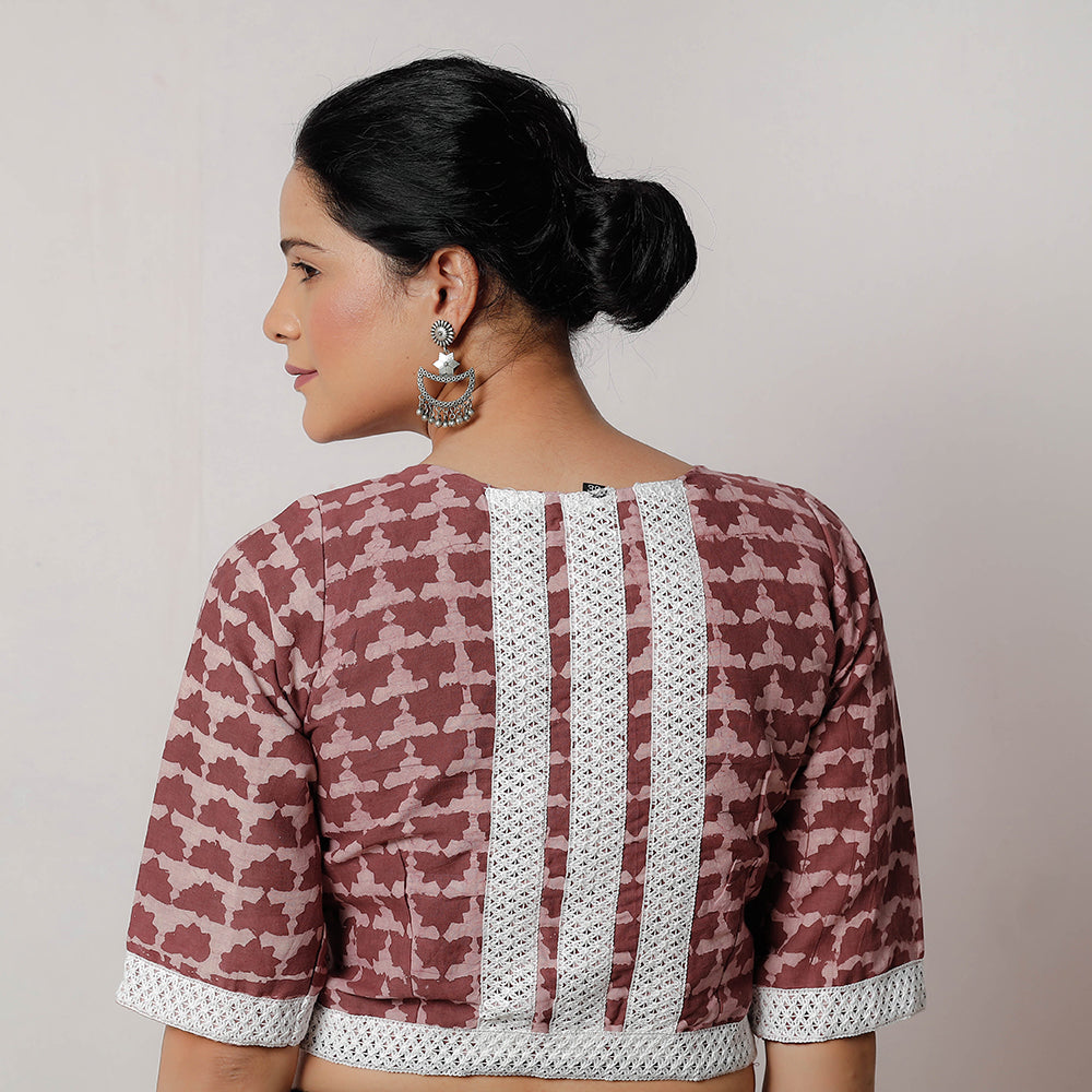 Bagru Dabu Block Printed Cotton Stitched Blouse