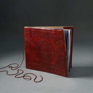 Embossed Leather Cover Handmade Paper Photo Album (9 x 10 in)