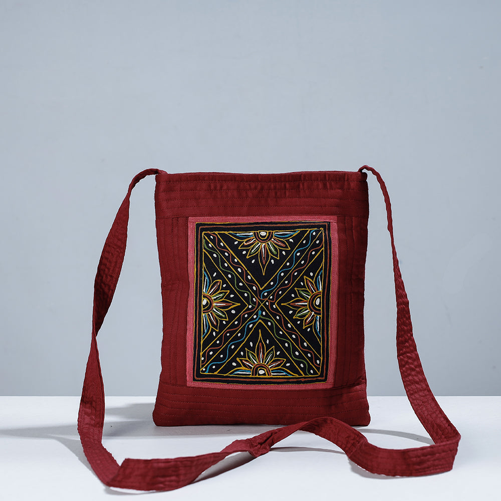 Traditional Rogan Hand Painted Cotton Sling Bag
