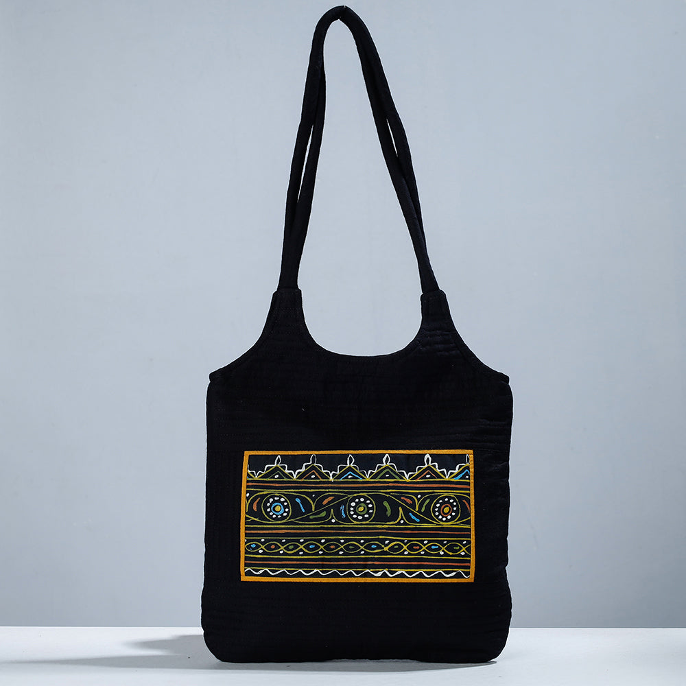 Traditional Rogan Hand Painted Mashru Shoulder Bag