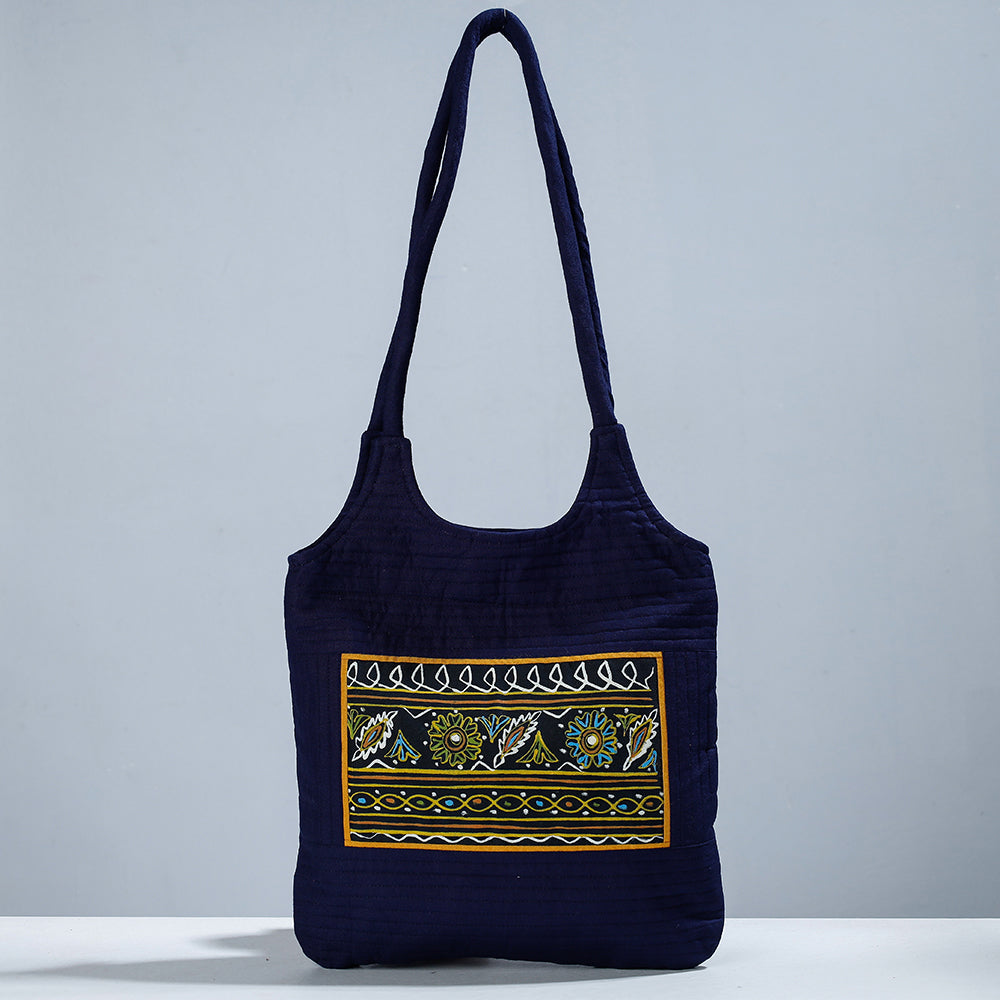 Traditional Rogan Hand Painted Mashru Shoulder Bag