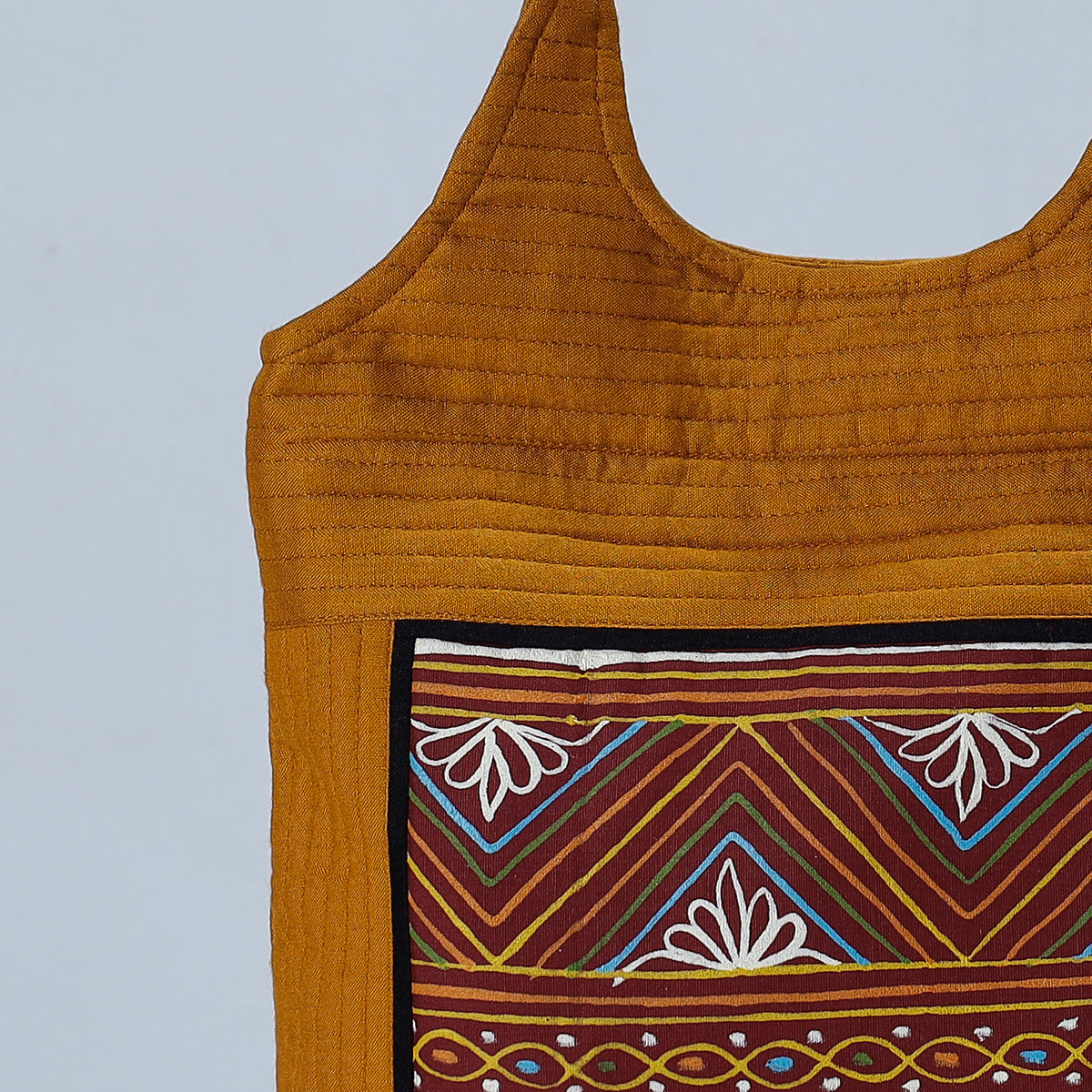 Traditional Rogan Hand Painted Mashru Shoulder Bag