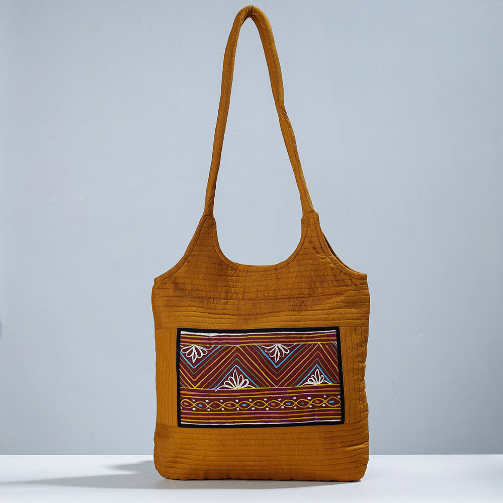 Traditional Rogan Hand Painted Mashru Shoulder Bag