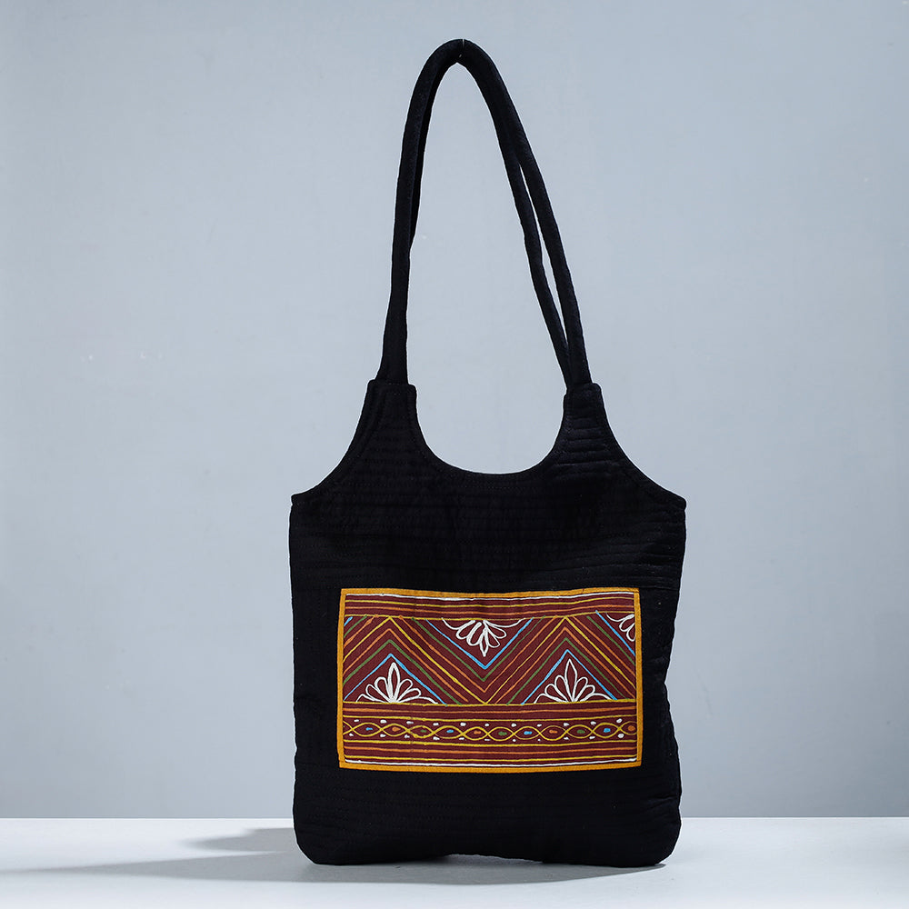 Traditional Rogan Hand Painted Mashru Shoulder Bag