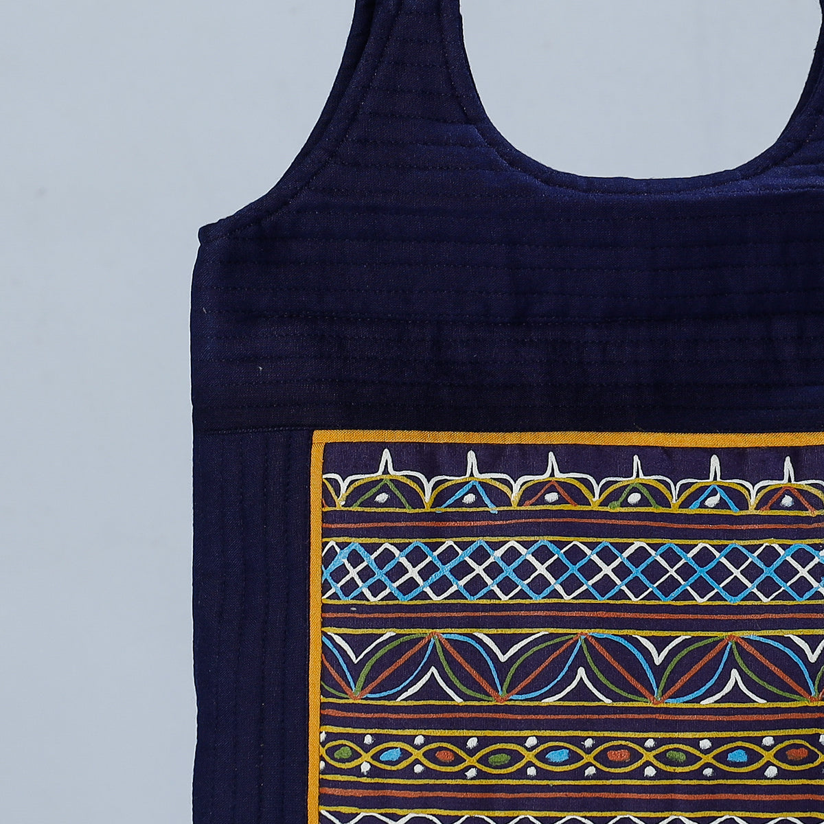 Traditional Rogan Hand Painted Mashru Shoulder Bag