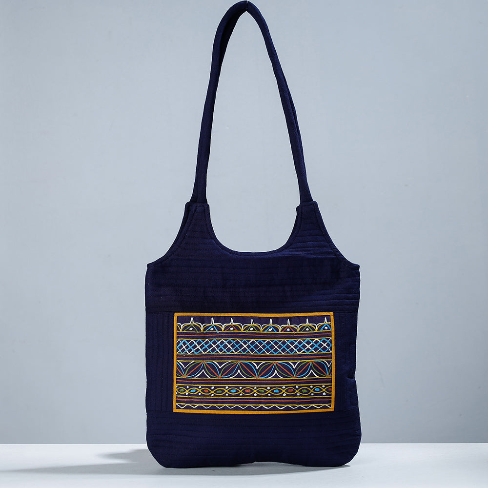 Traditional Rogan Hand Painted Mashru Shoulder Bag