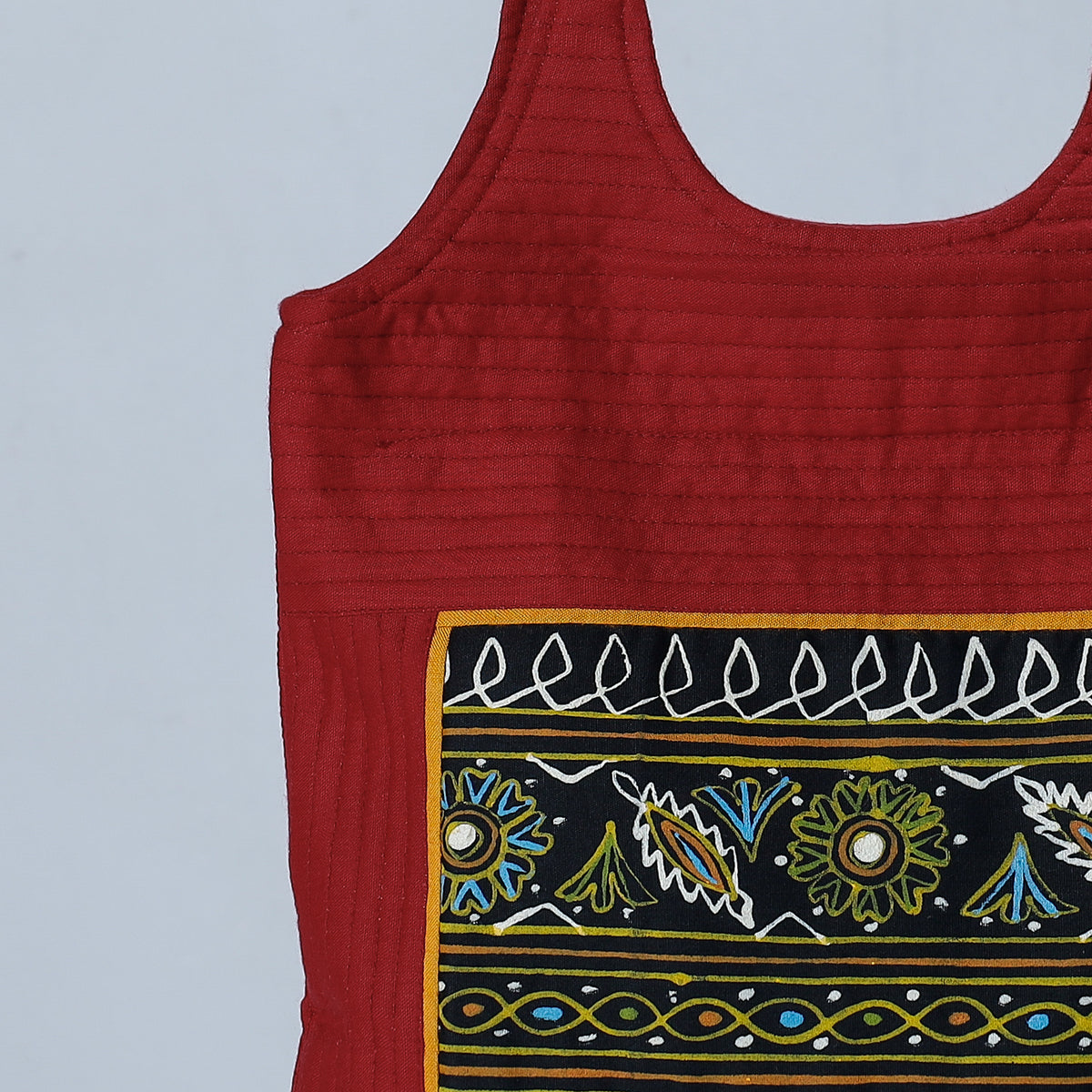 Traditional Rogan Hand Painted Mashru Shoulder Bag