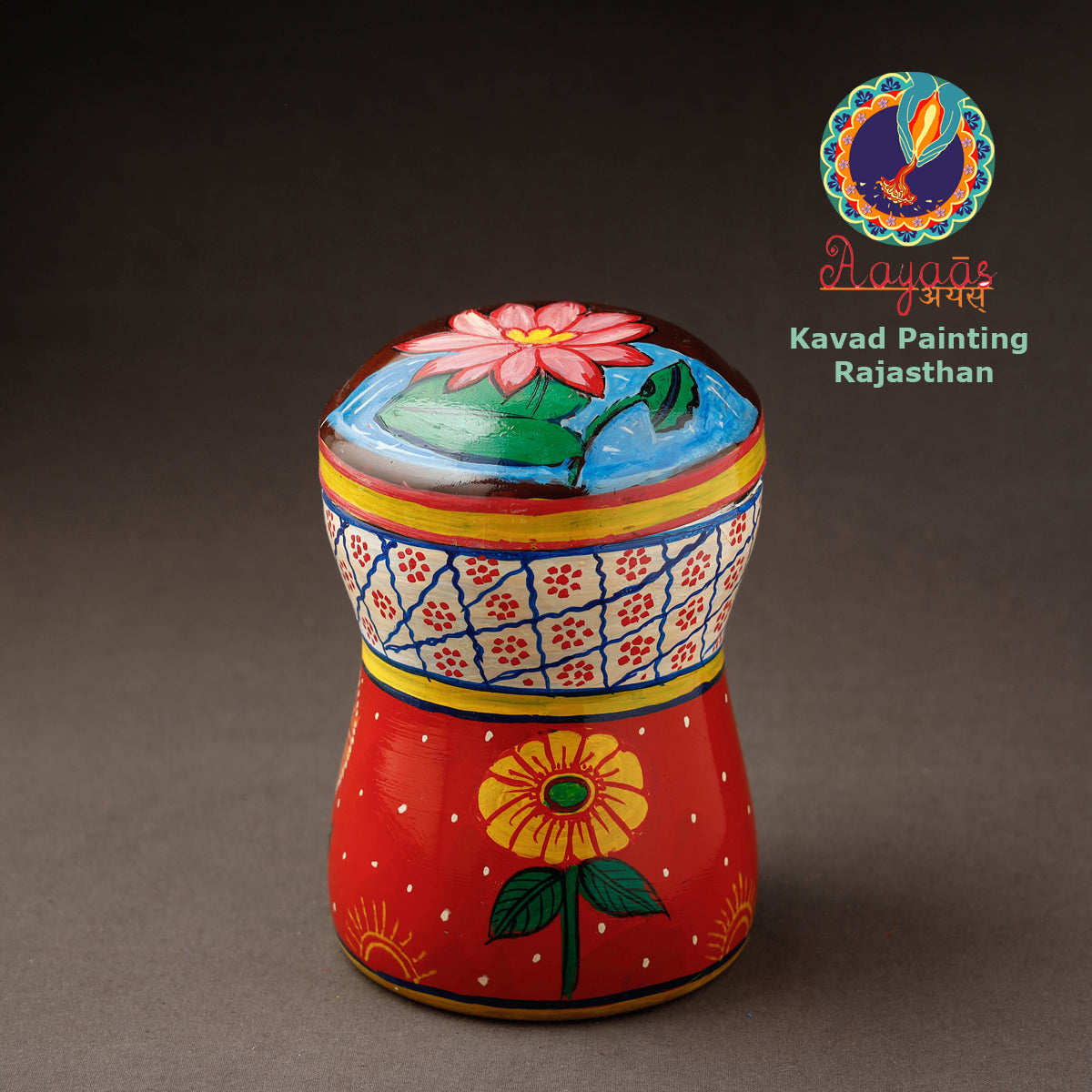 Kavad Handpainted Stainless Steel Multi Utility Container