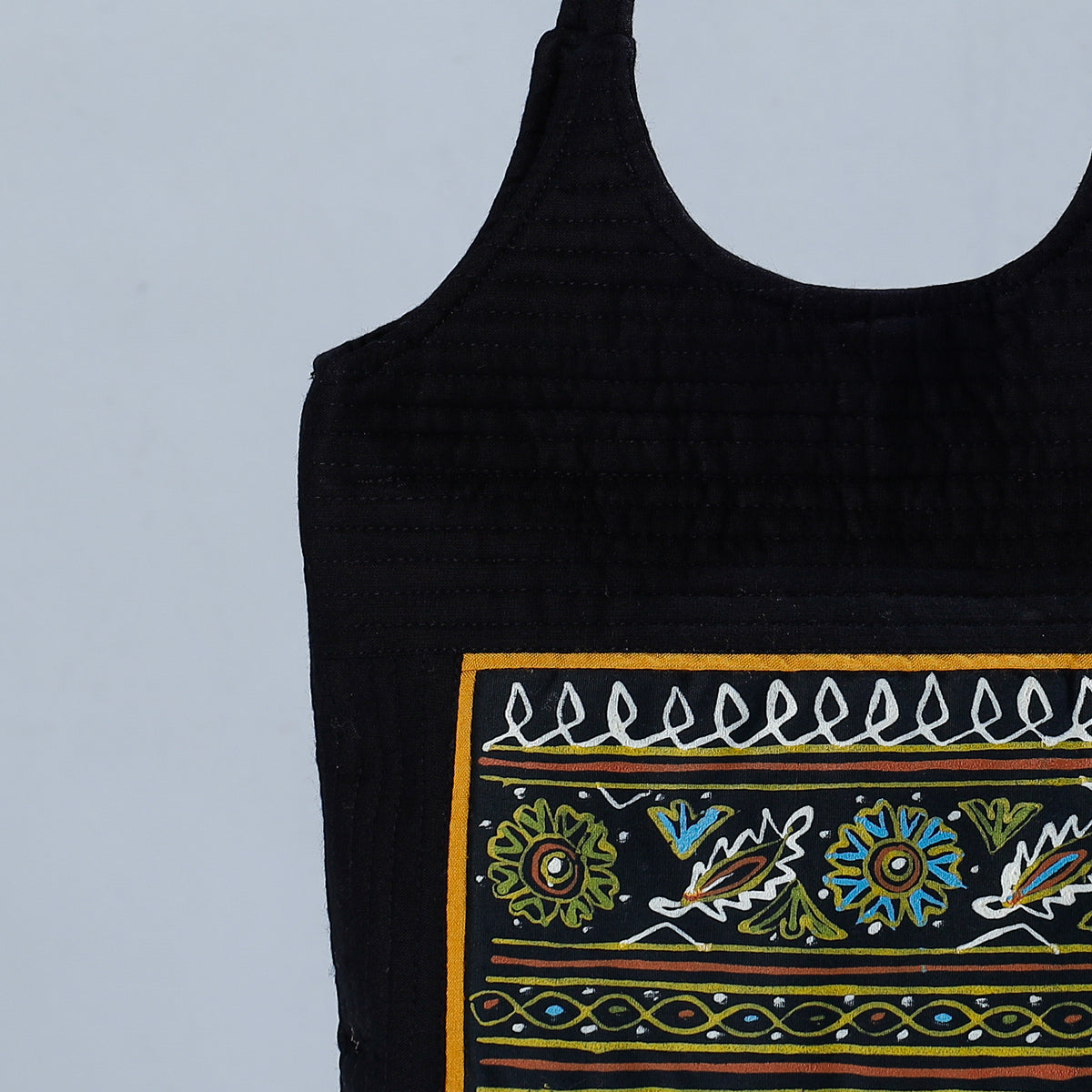 Traditional Rogan Hand Painted Mashru Shoulder Bag