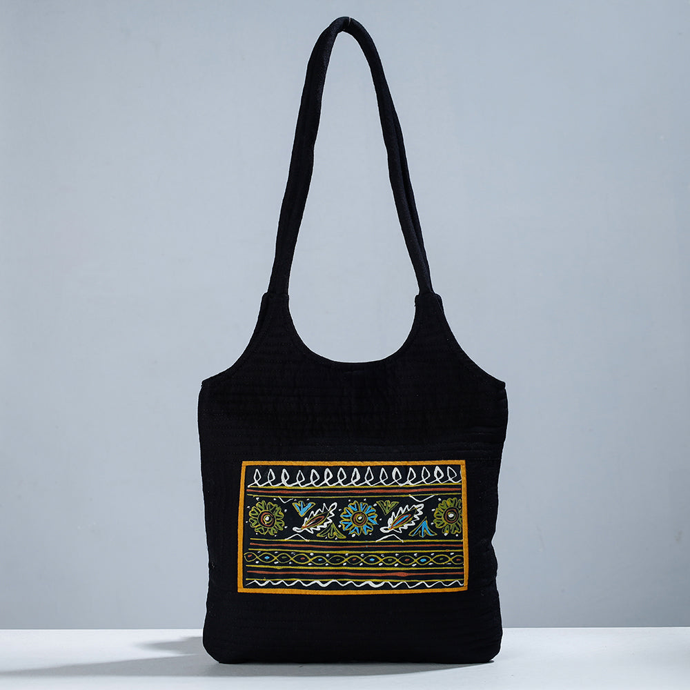 Traditional Rogan Hand Painted Mashru Shoulder Bag