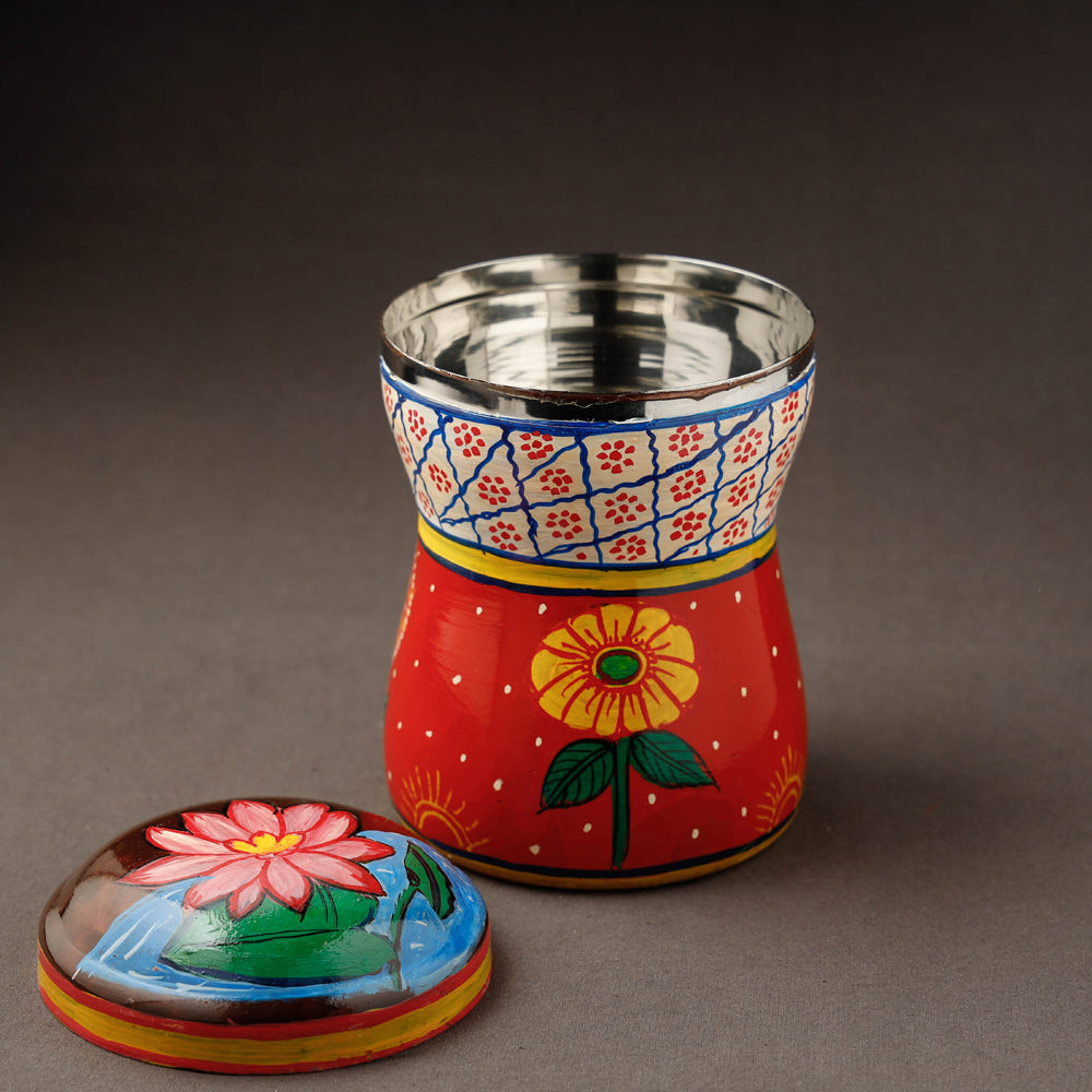 Kavad Handpainted Stainless Steel Multi Utility Container