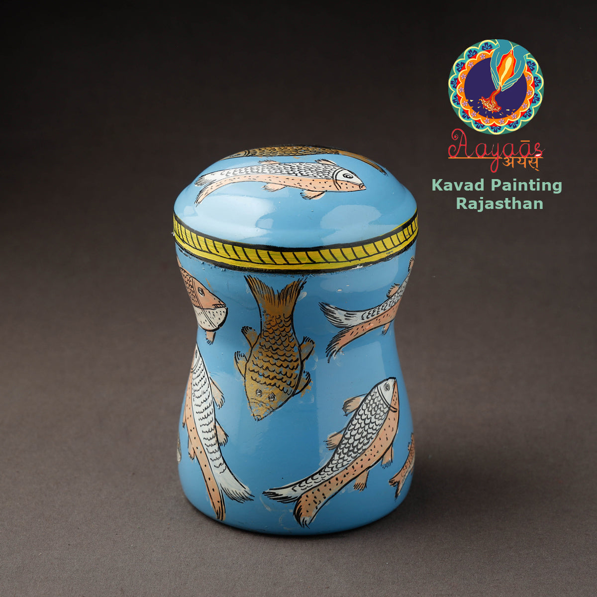 Kavad Handpainted Stainless Steel Multi Utility Container