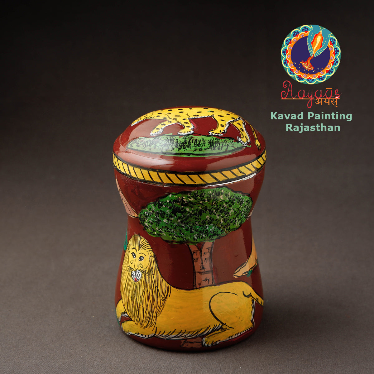 Kavad Handpainted Stainless Steel Multi Utility Container