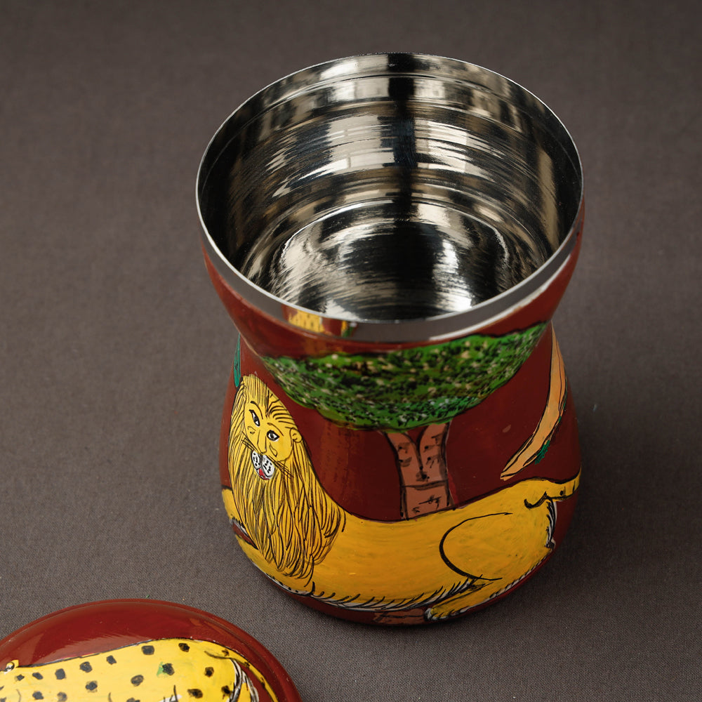 Kavad Handpainted Stainless Steel Multi Utility Container