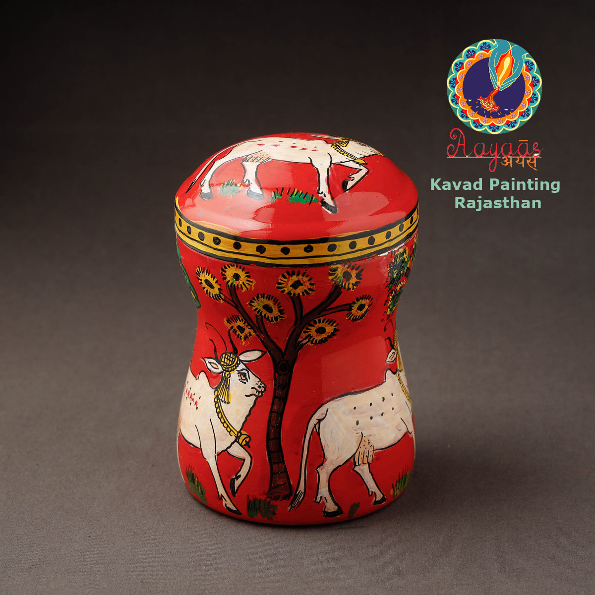 Kavad Handpainted Stainless Steel Multi Utility Container