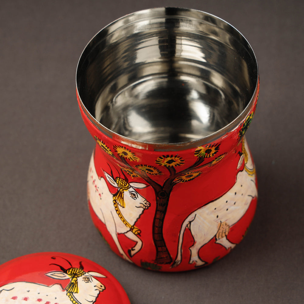 Kavad Handpainted Stainless Steel Multi Utility Container