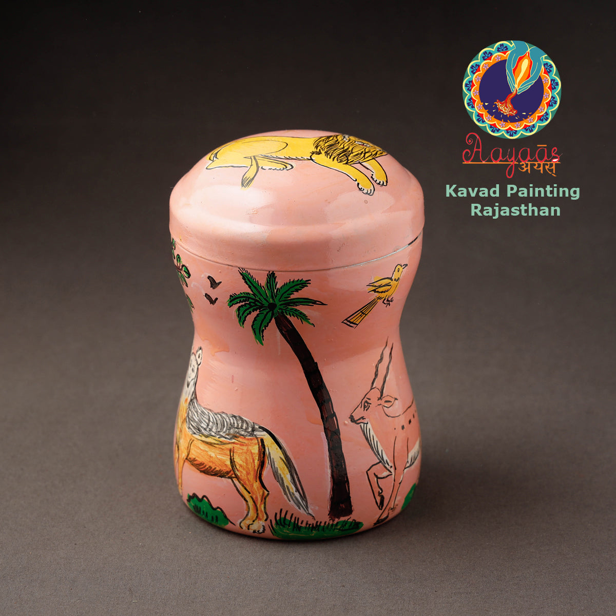 Kavad Handpainted Stainless Steel Multi Utility Container