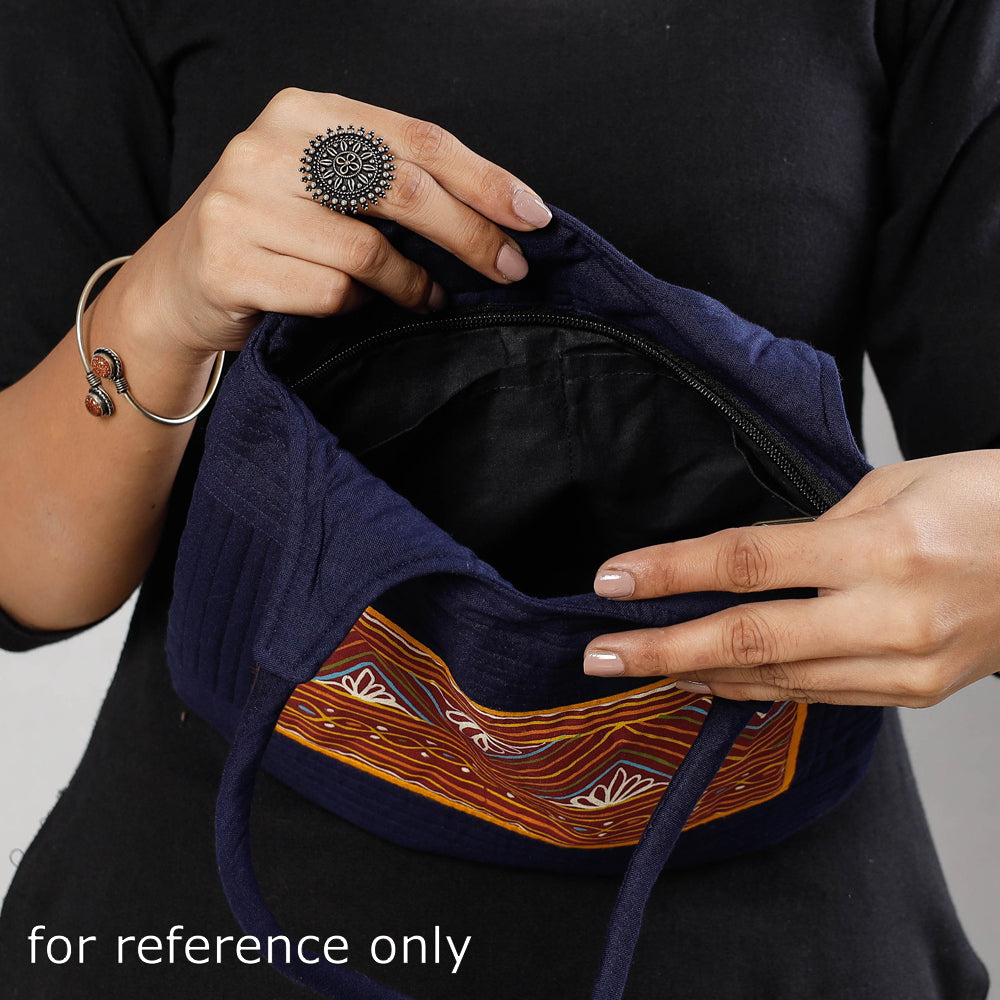 Traditional Rogan Hand Painted Mashru Shoulder Bag