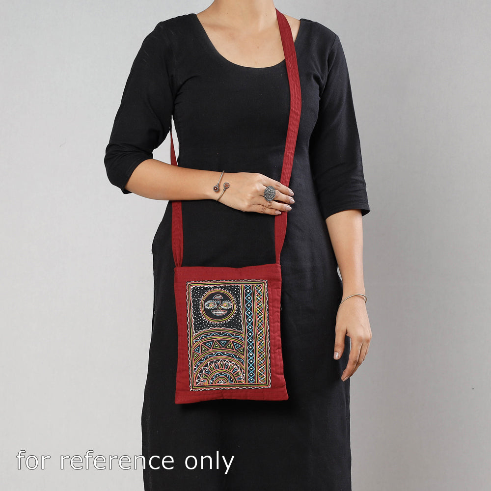 Traditional Rogan Hand Painted Cotton Sling Bag