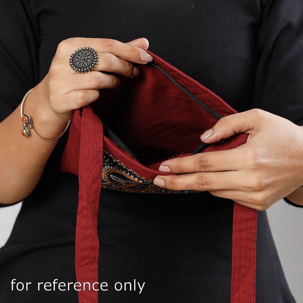 Traditional Rogan Hand Painted Cotton Sling Bag