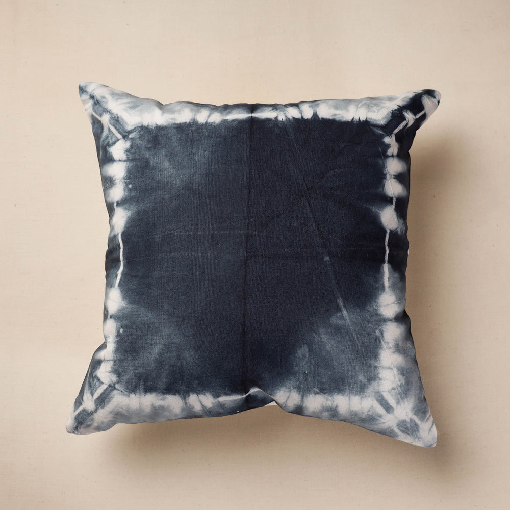 Shibori Tie-Dye Cotton Cushion Cover (16 x 16 in)