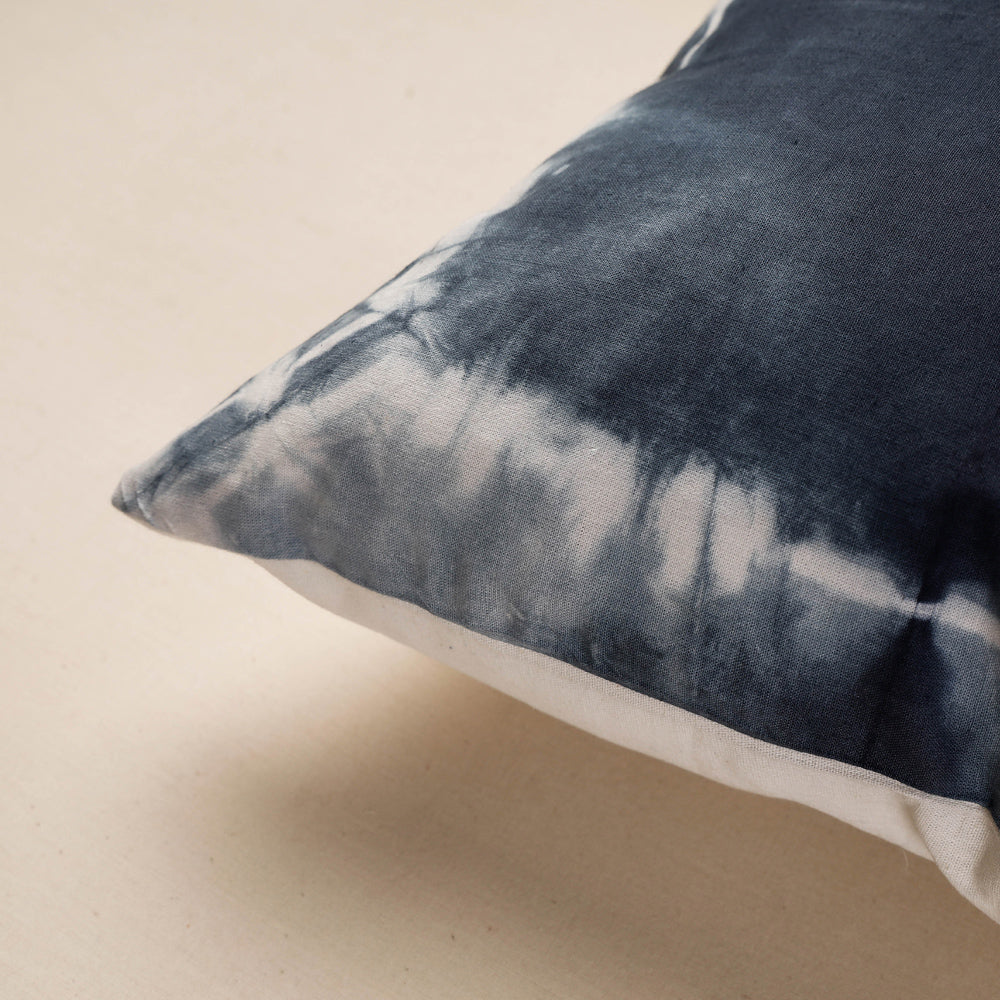 Shibori Tie-Dye Cotton Cushion Cover (16 x 16 in)