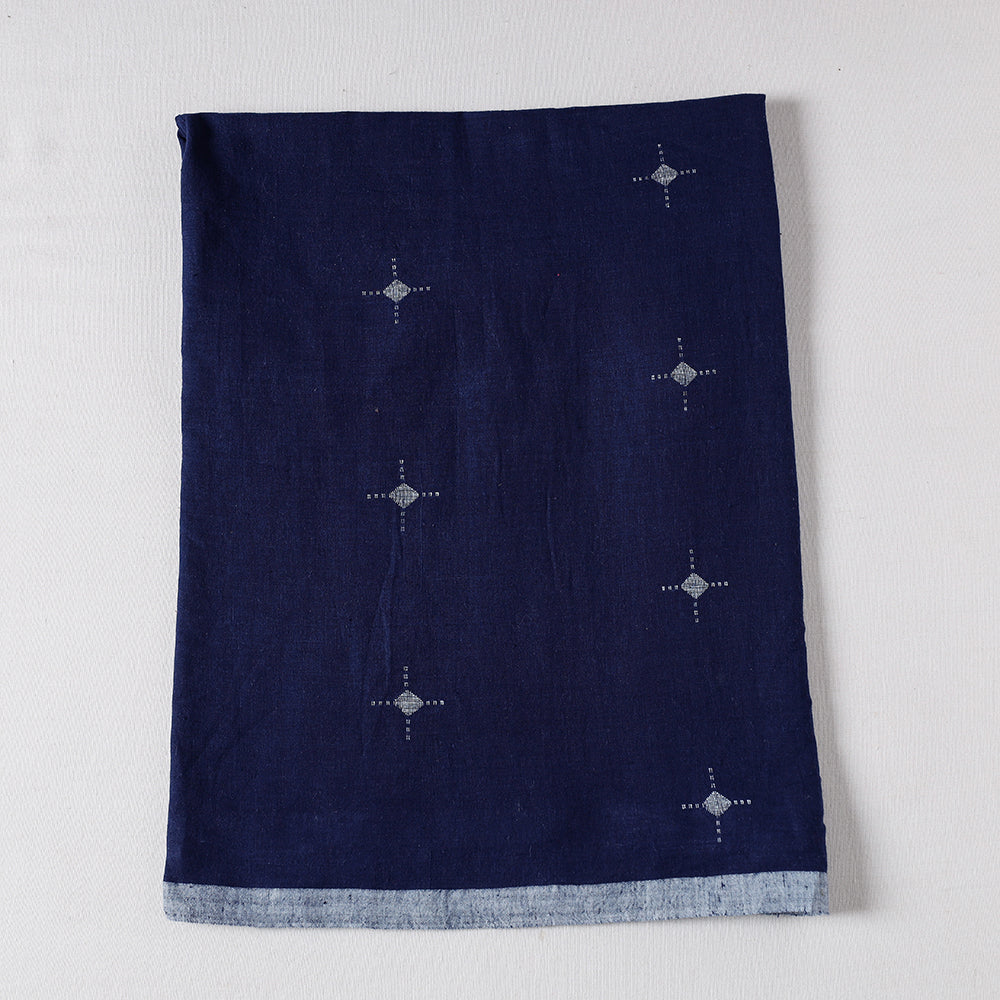 Burdwan Bengal Jamdani Buti Handloom Washed Cotton Precut Fabric (0.8 meter)